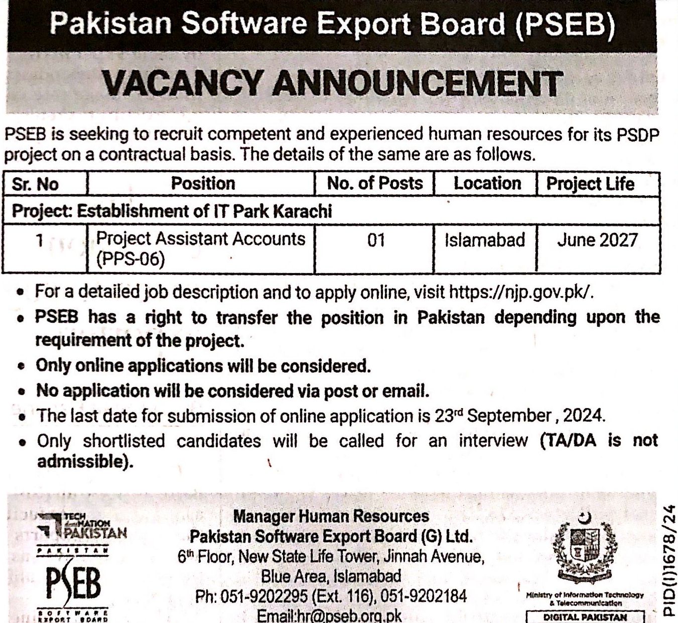 Project Assistant Director
