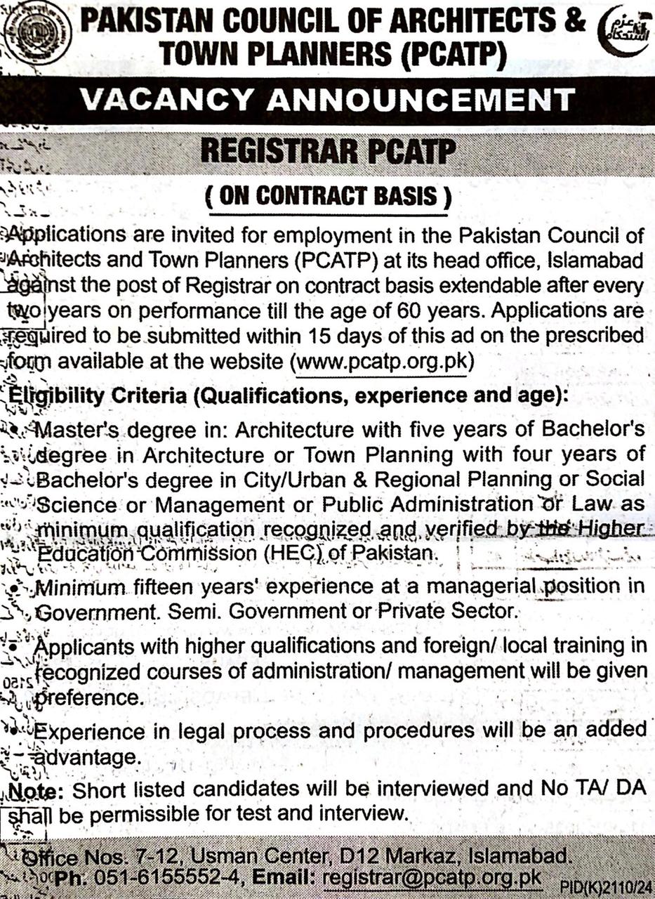 Registrar PCATP